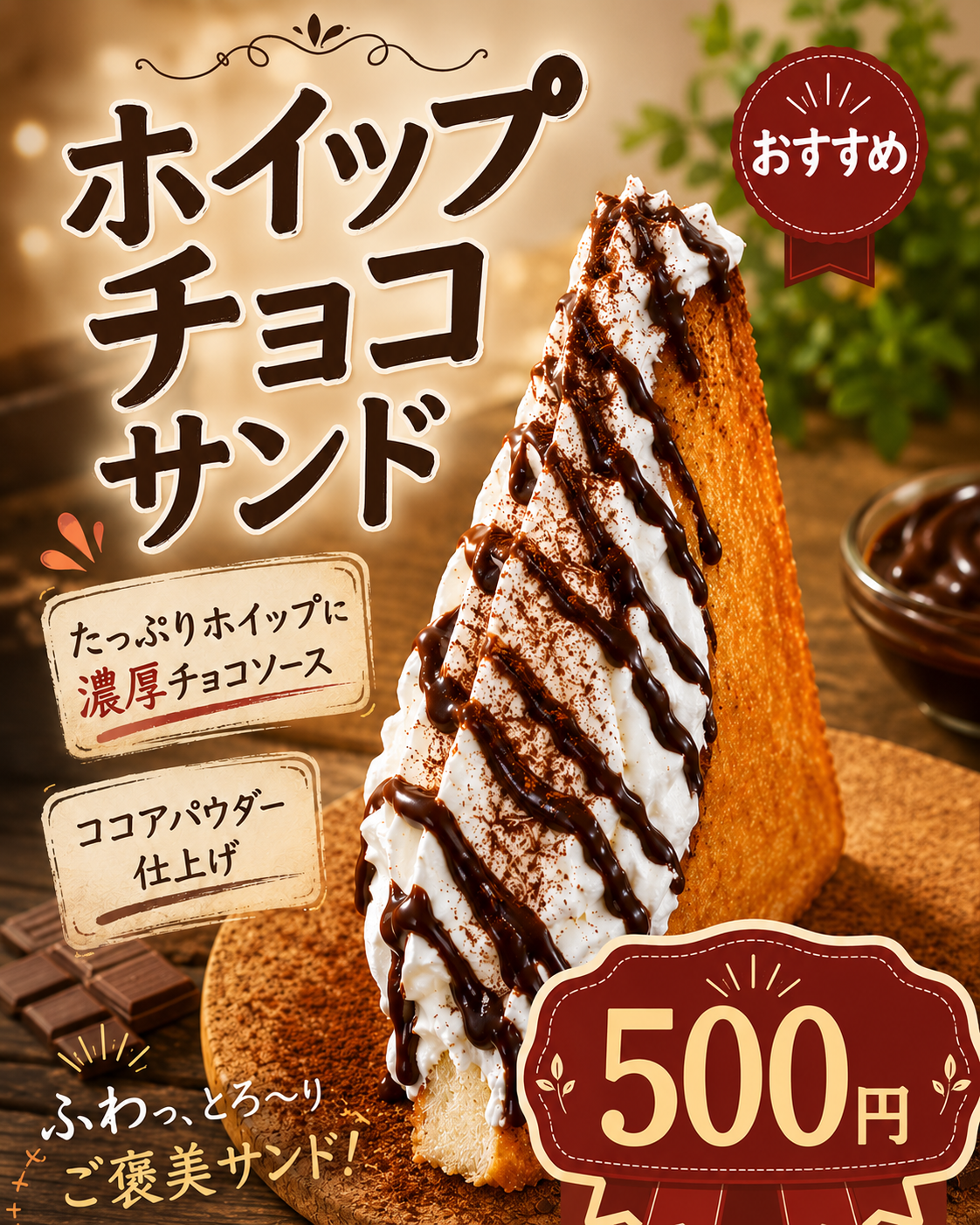 ホイップチョコサンド