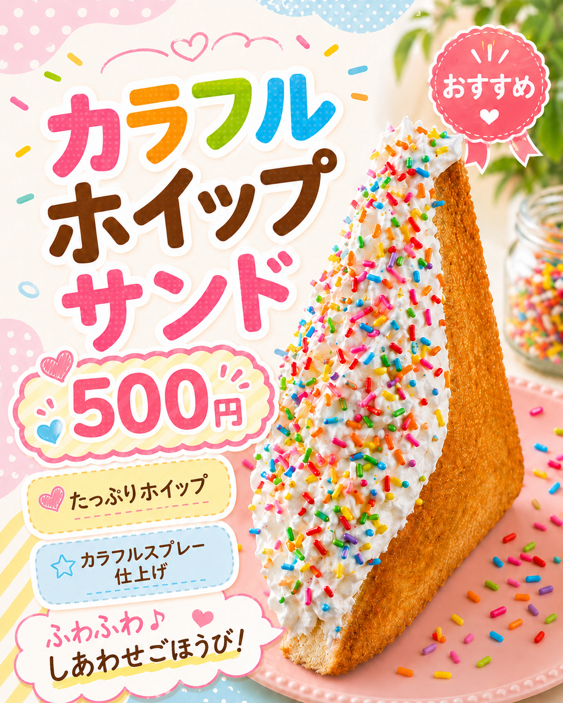 カラフルホイップサンド